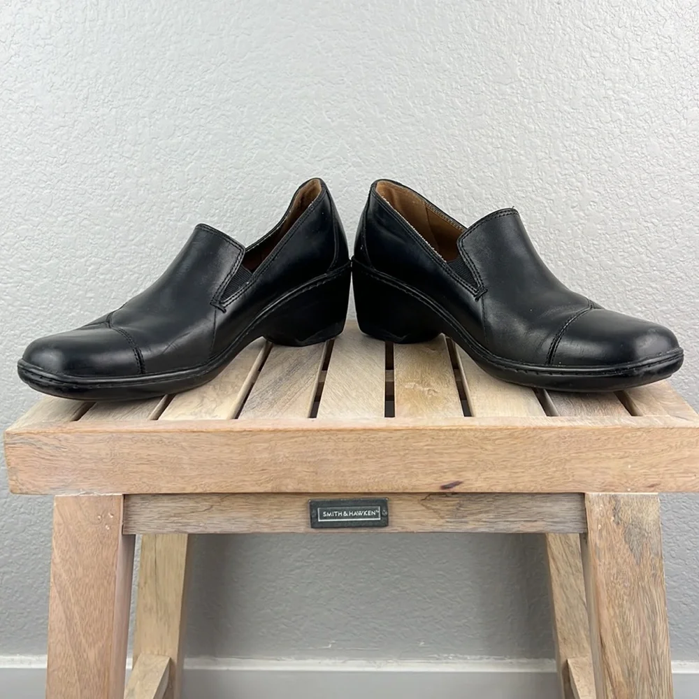 Croft & Barrow Leather Slip On Loafers Black Size 9 - Picture 3 of 9